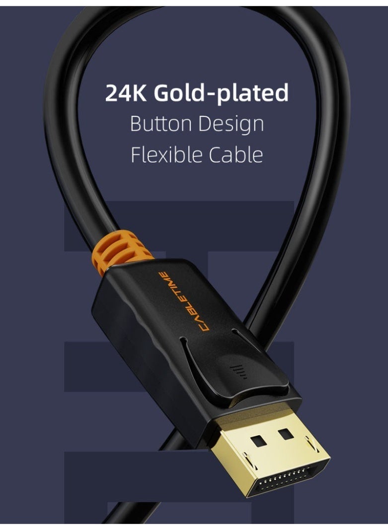 CABLETIME 1080P DISPLAYPORT TO VGA CABLE DP TO VGA MALE TO MALE ADAPTER CORD FOR PC LAPTOP MONITOR PROJECTOR HDTV HIGH RESOLUTION VIDEO CONVERTER COMPATIBLE WITH WINDOWS GRAPHICS CARD - Image 2